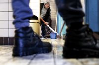 Vrijwilliger aan het werk